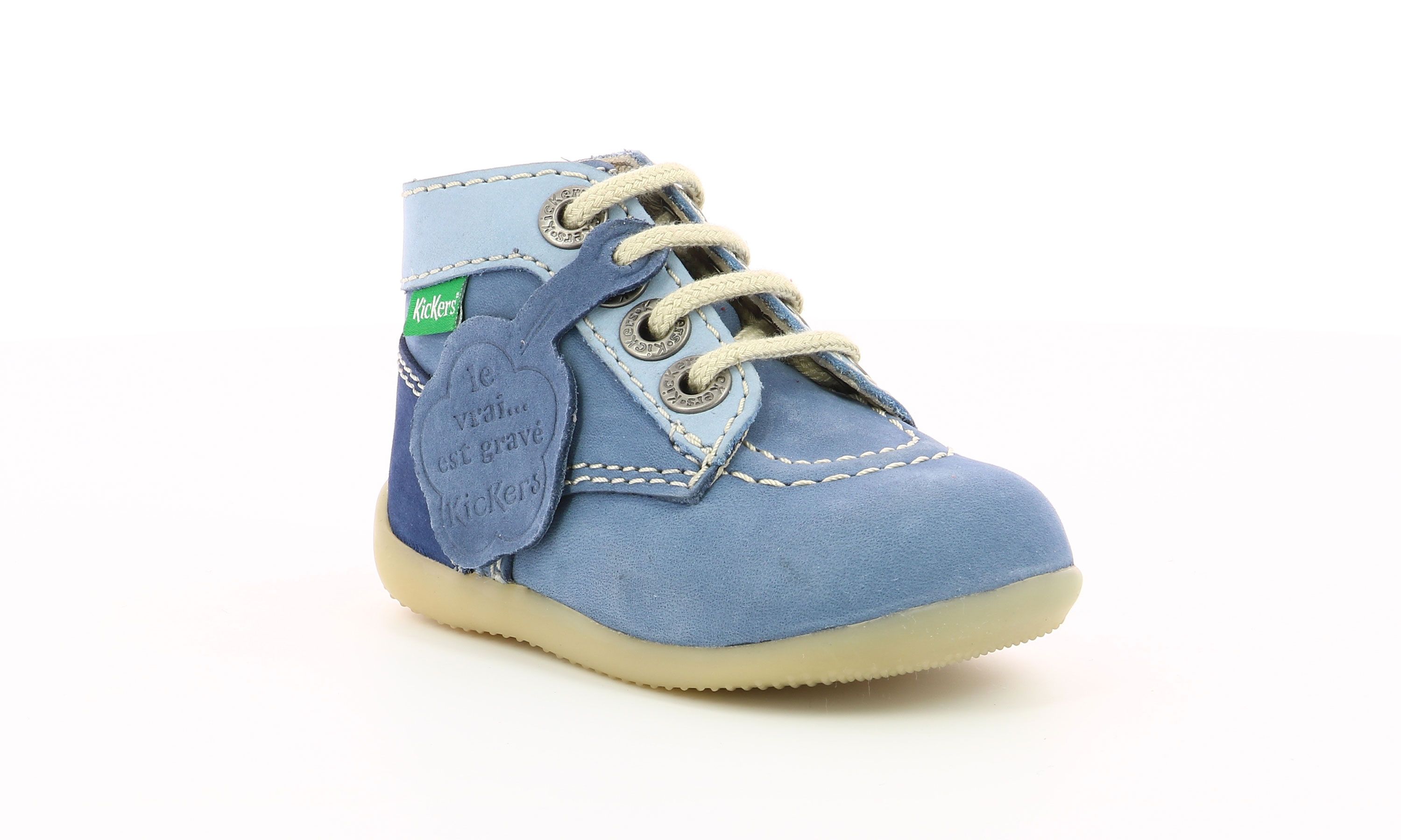 Bonbon 2 Bleu Tricolore Bottillons Pour Fille Et Garcon De La Marque Kickers Kids Co C Officiel